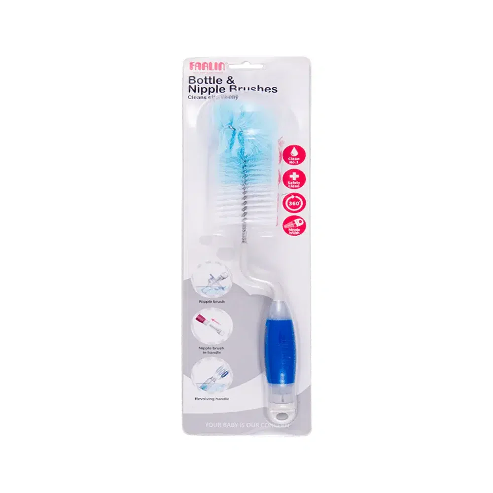Zubaida's Farlin Bottle & Nipple Brush Blue BF-263 - Image 3
