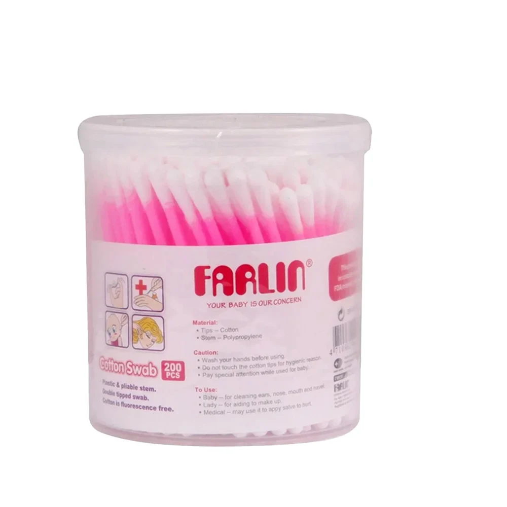 Zubaida's Farlin Cotton Buds 200 Pcs Pink - BF-113-2