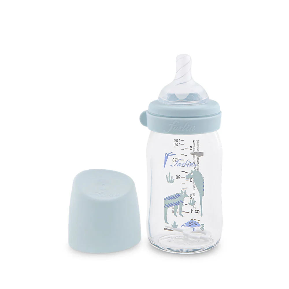 Farlin Glass Wide Neck Feeder 160Ml - Blue- AB-32011 at Zubaidas Official™ Pakistan - Image 2