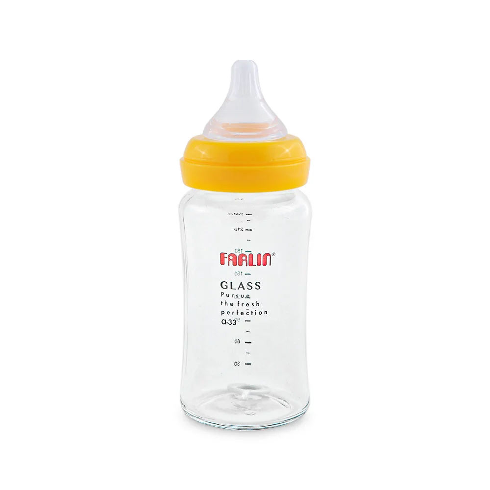 Zubaida's Farlin Glass Wide Neck Feeder 240Ml Yellow - AB-32008 - Image 2
