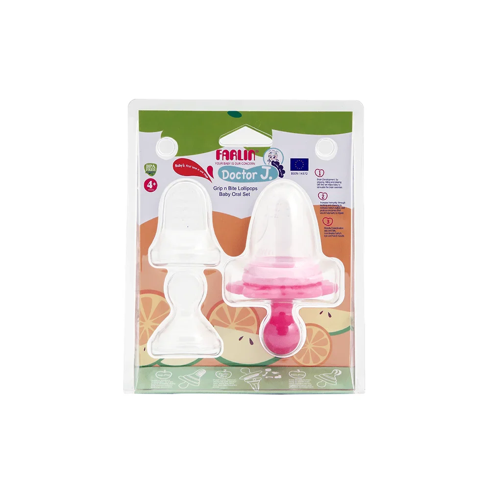 Zubaida's Farlin Grip N Bite Lolipop Baby Oral Set Pink - BBC-003 - Image 3