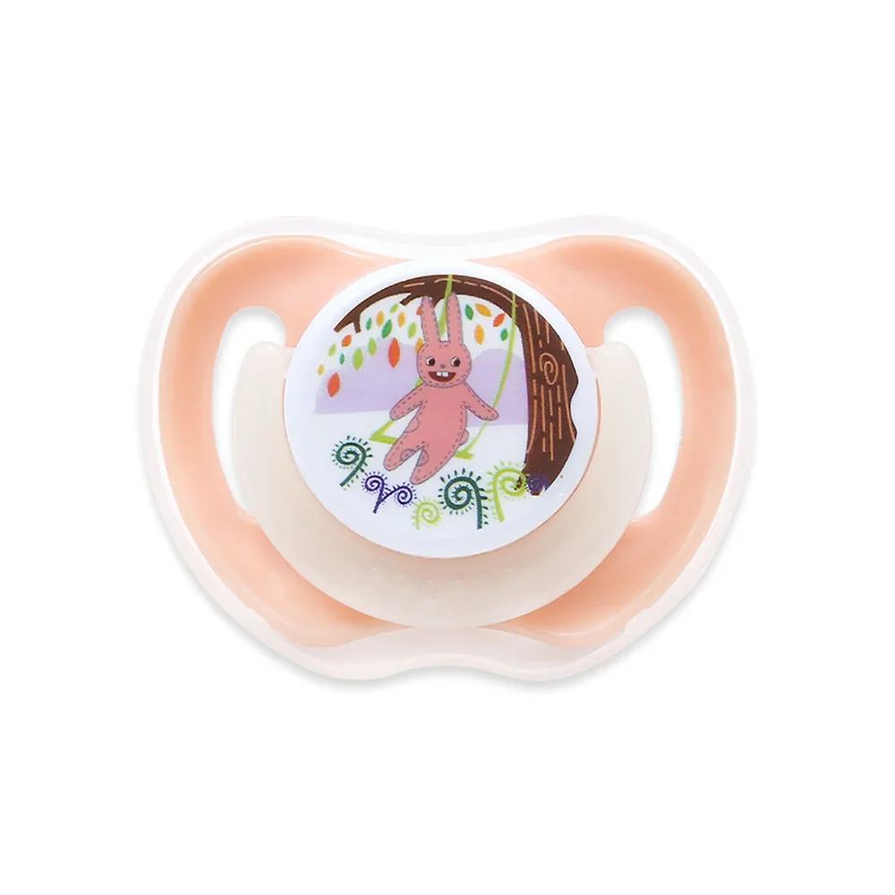 Zubaida's Farlin Newborn Glow-in-Dark Pacifier 6M+ Peach - BA-10020-M