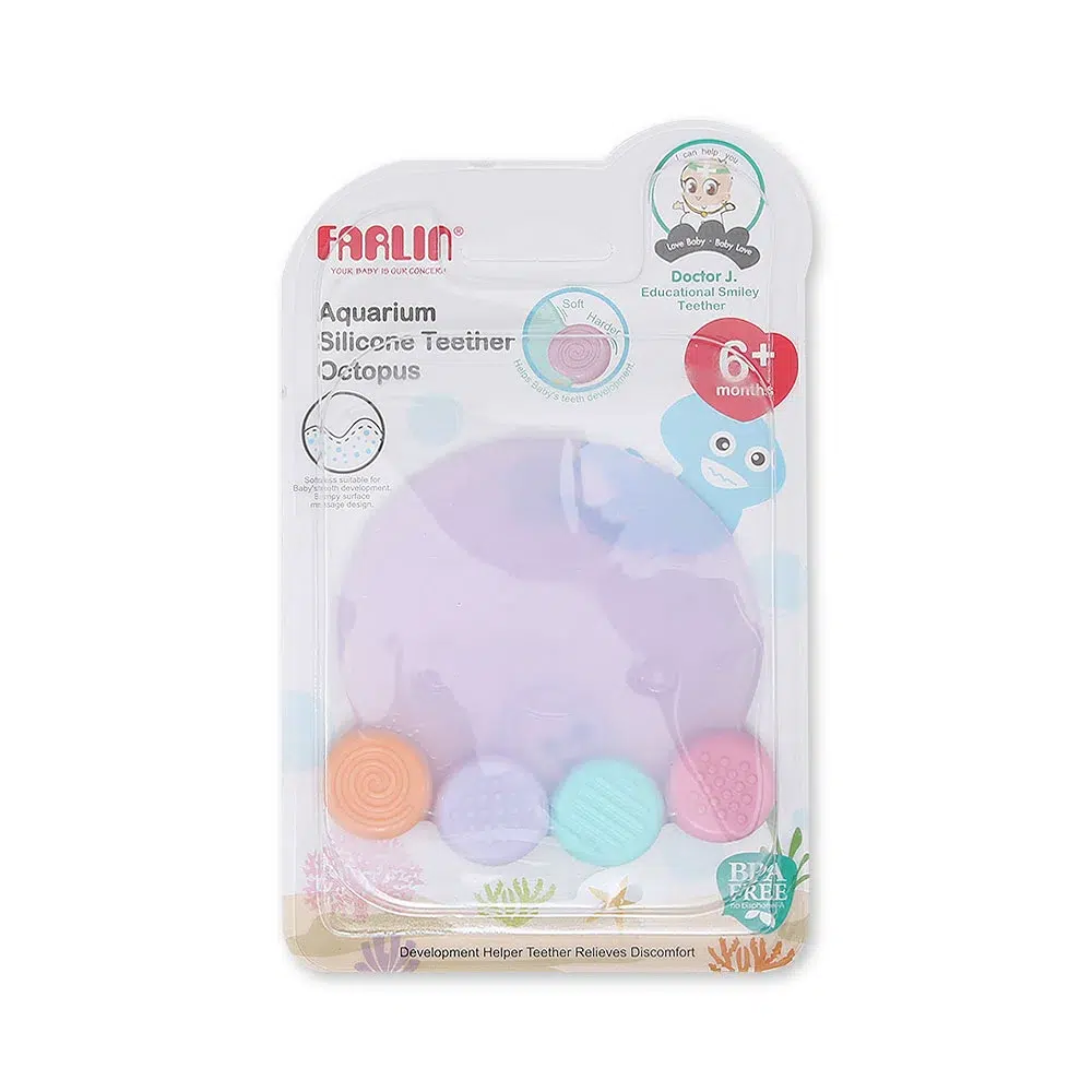 Zubaida's Farlin Silicone Gum Soother-Octopus Purple - BB-20009 - Image 2