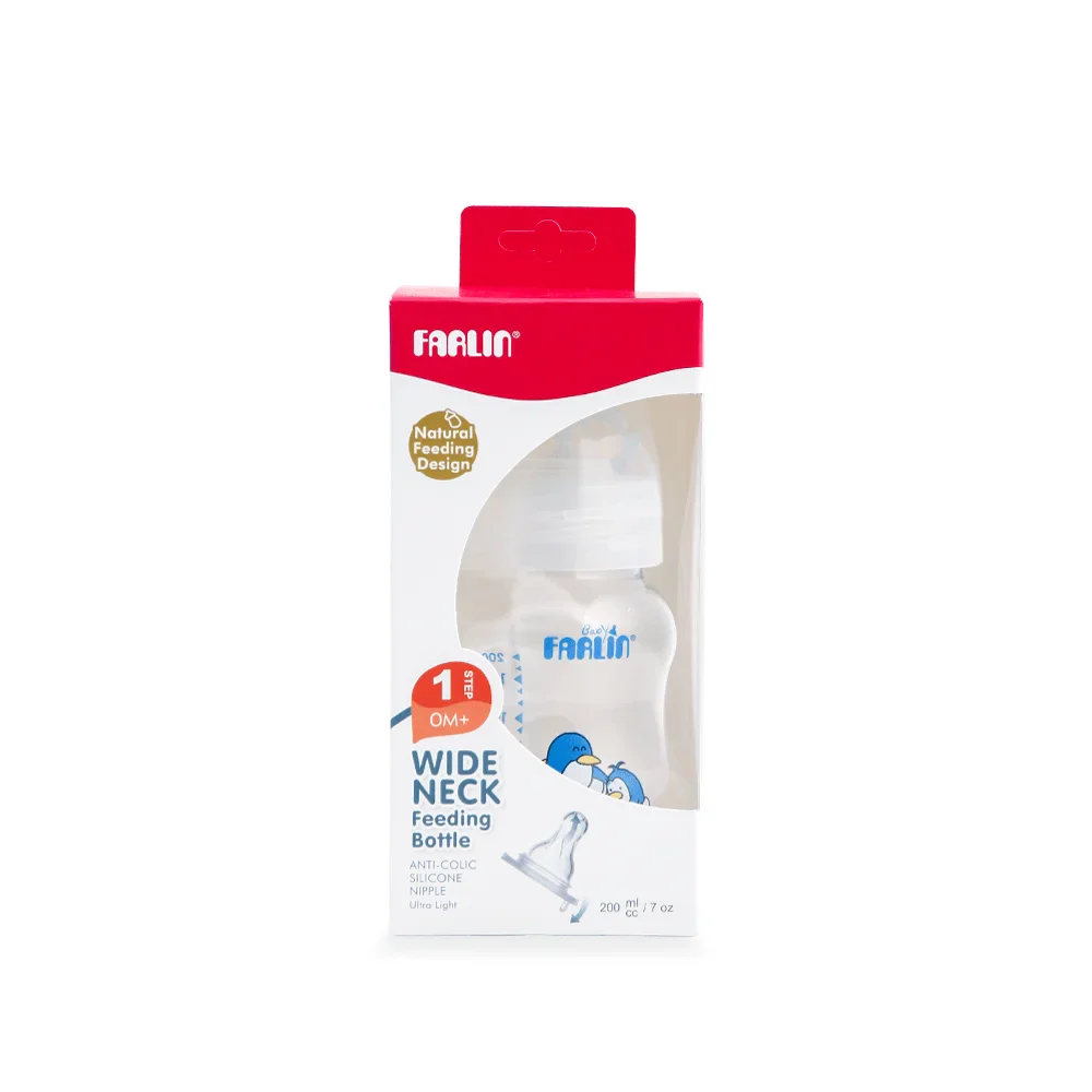Zubaida's Farlin Wide Neck Feeding Bottle 200 CC Blue - NF-809 - Image 2