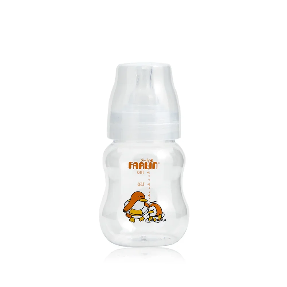 Zubaida's Farlin Wide Neck Feeding Bottle 200 CC Orange - NF-809