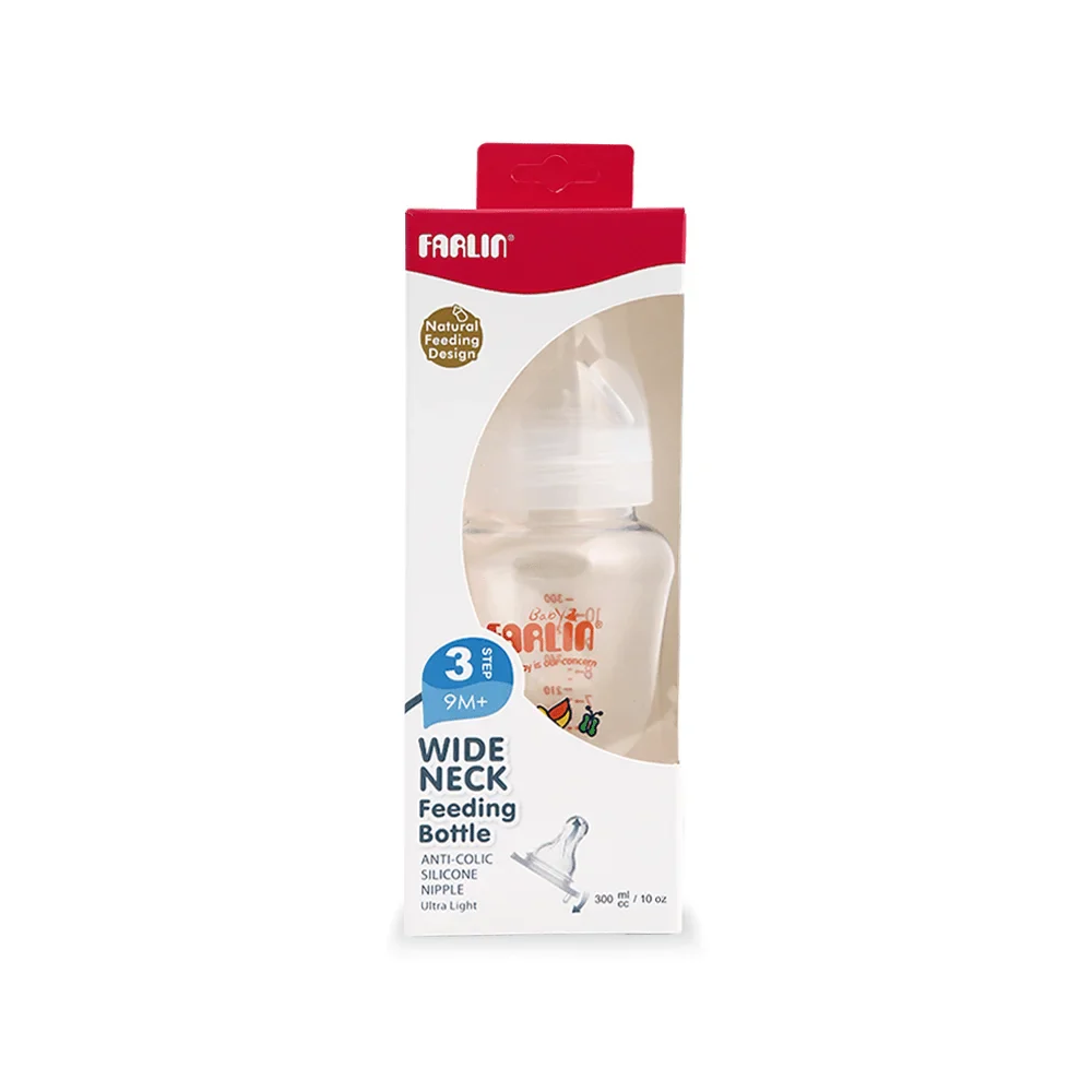 Zubaida's Farlin Wide Neck Feeding Bottle 300CC Orange - NF-805 - Image 2