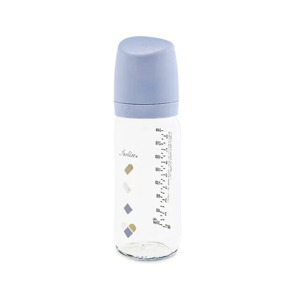 Farlin Wide-Neck Glass Feeding Bottle 240ml - Blue - AB-32010 at Zubaidas Official™