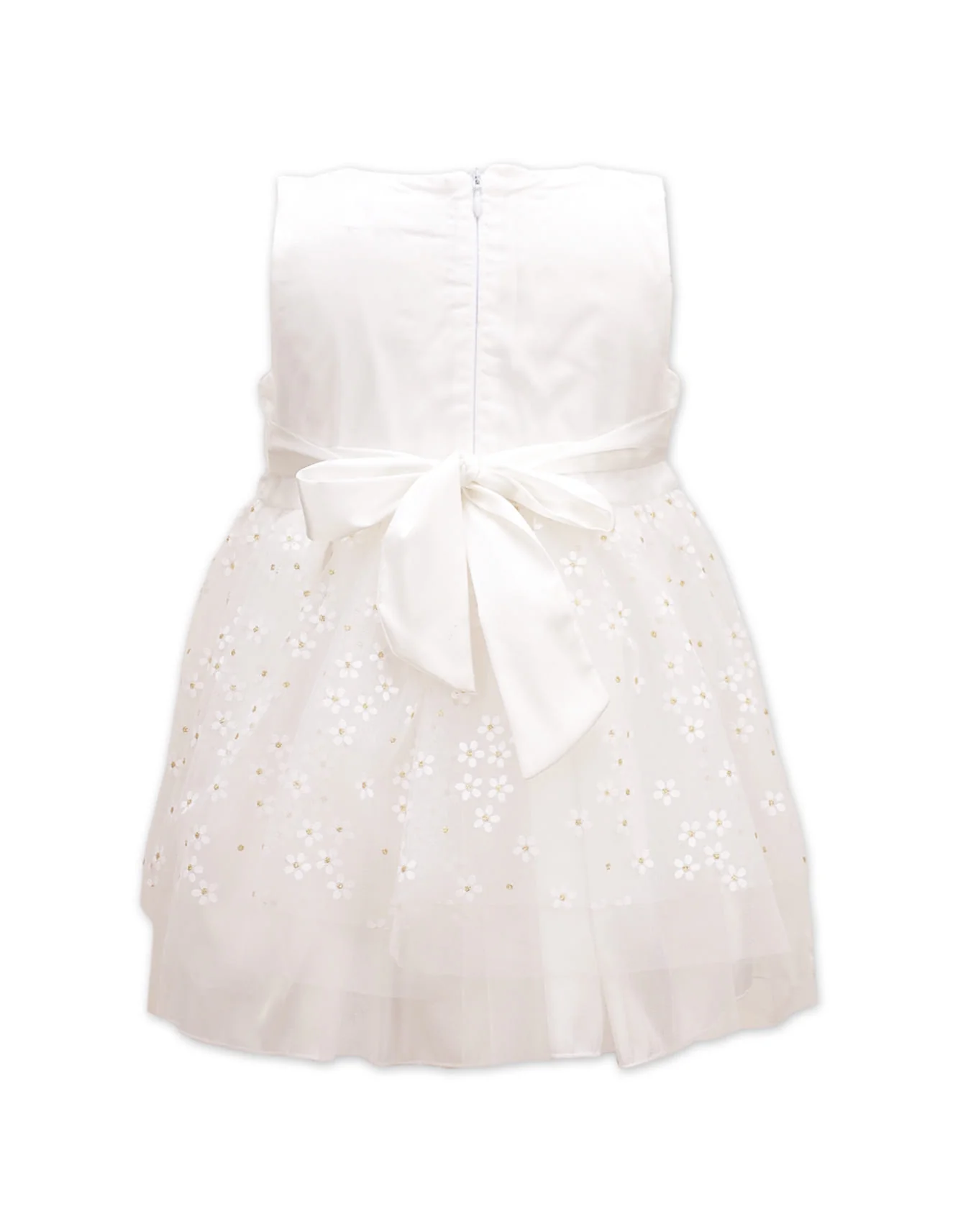 Zubaida's Frock Pleated White Infant Girls - Image 2