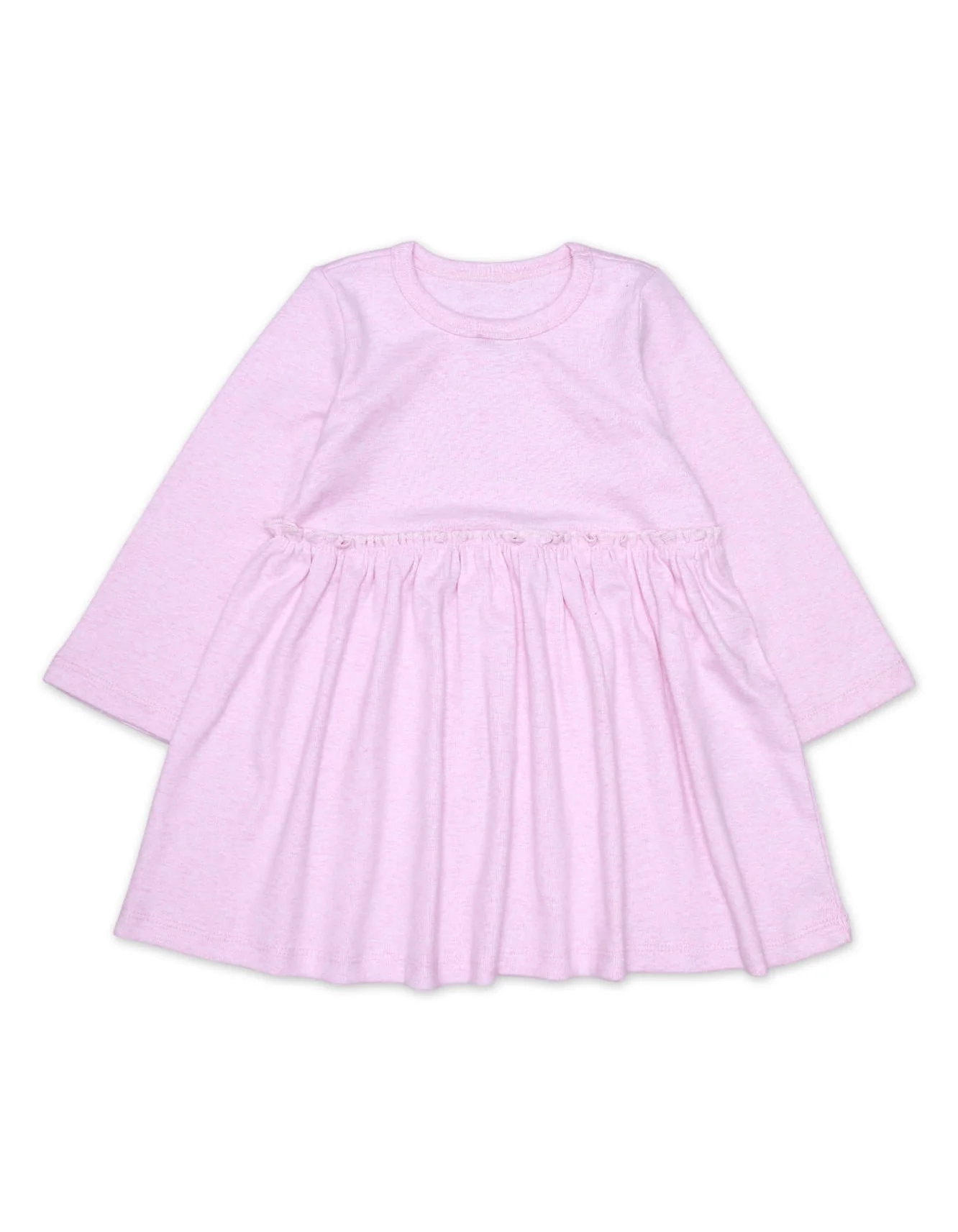 Zubaida's Frock Ruffle Rib Peachy Pink for Girls