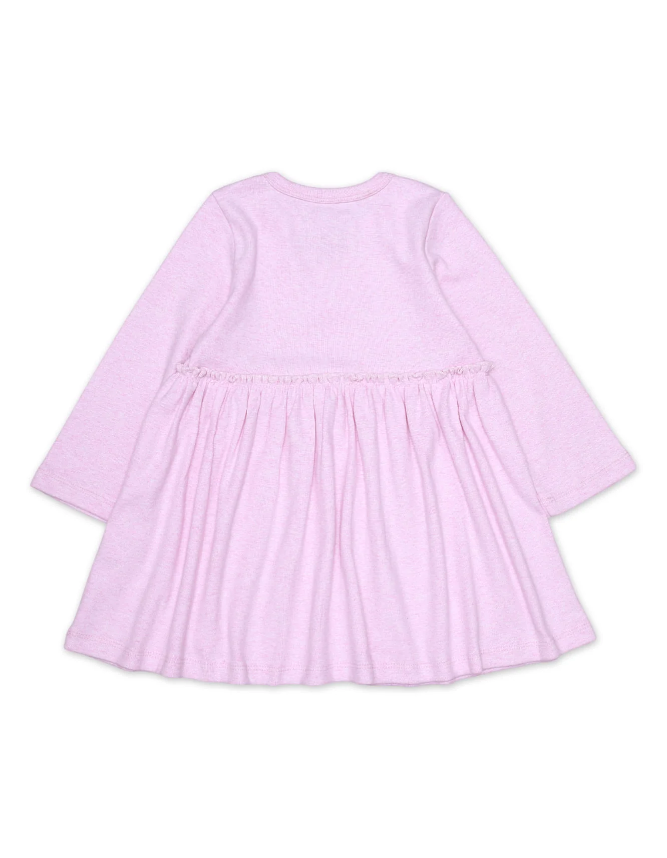 Zubaida's Frock Ruffle Rib Peachy Pink for Girls - Image 2