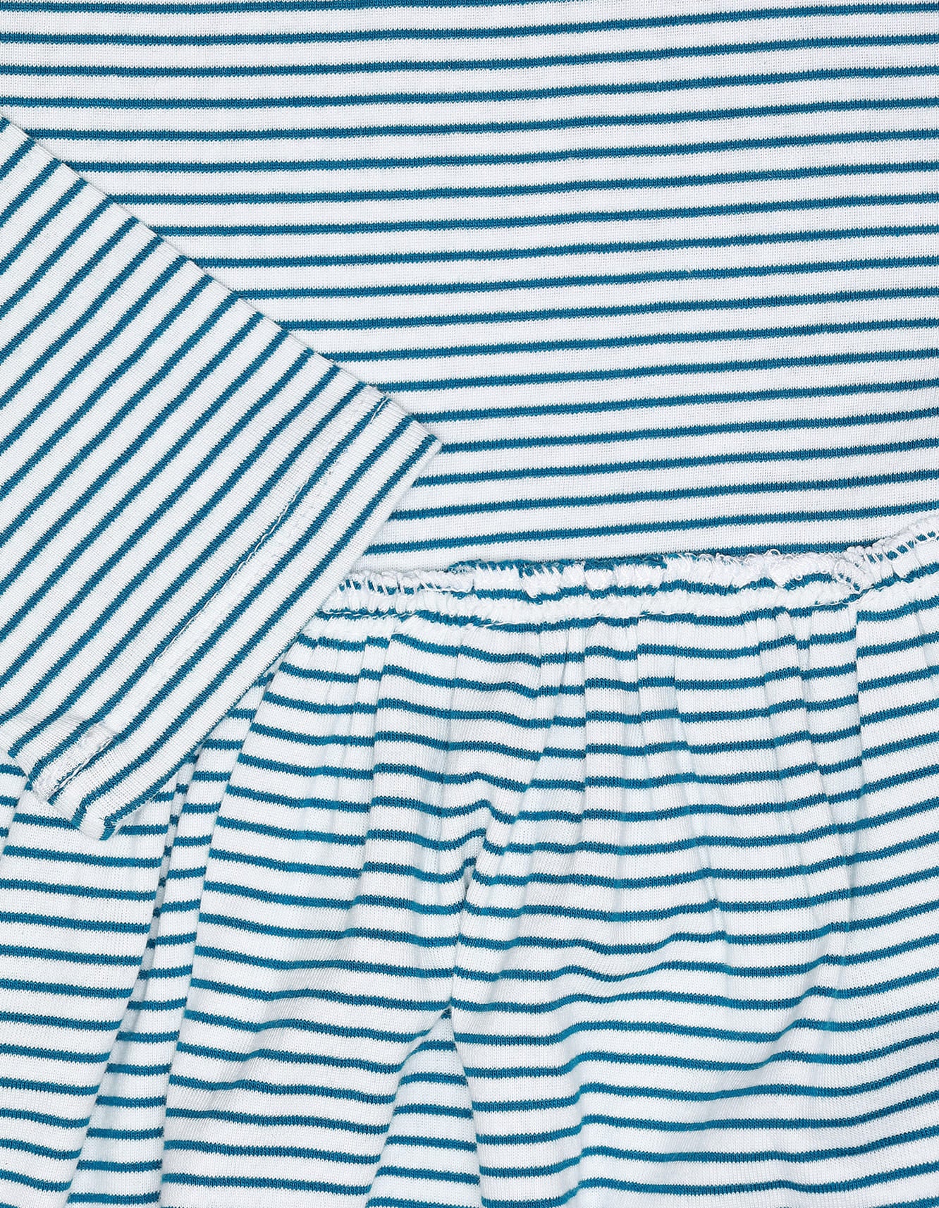 Zubaida's Frock Ruffle Rib Stripes White for Girls - Image 3