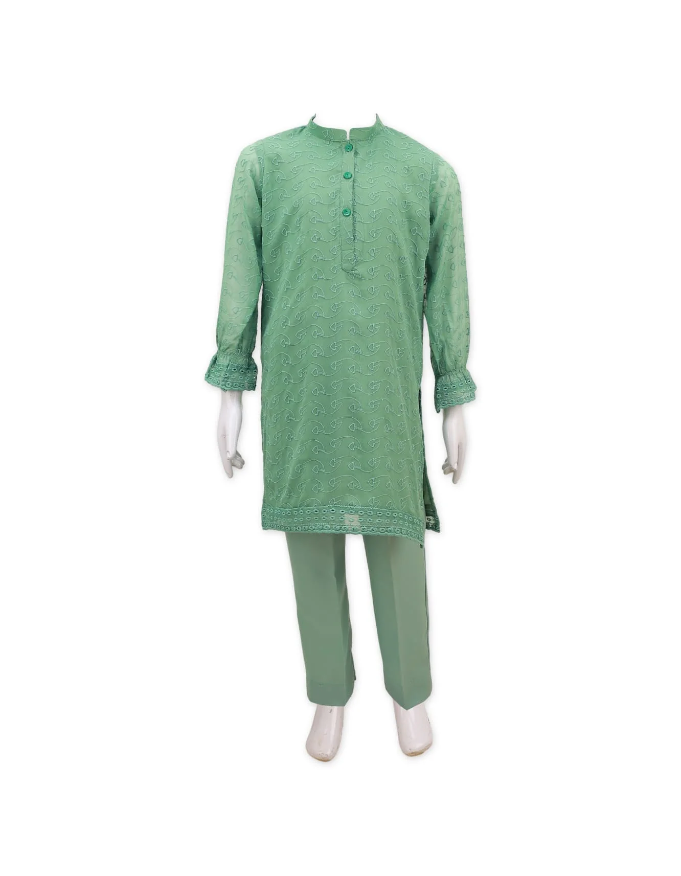 Girls Co Ord Suit Set 2 Pieces Bambies® Green at Zubaidas Official™ Pakistan