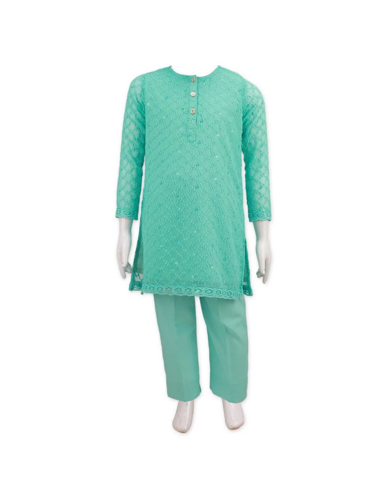Girls Co Ord Suit Set 2 Pieces Bambies® Mint Green at Zubaidas Official™ Pakistan