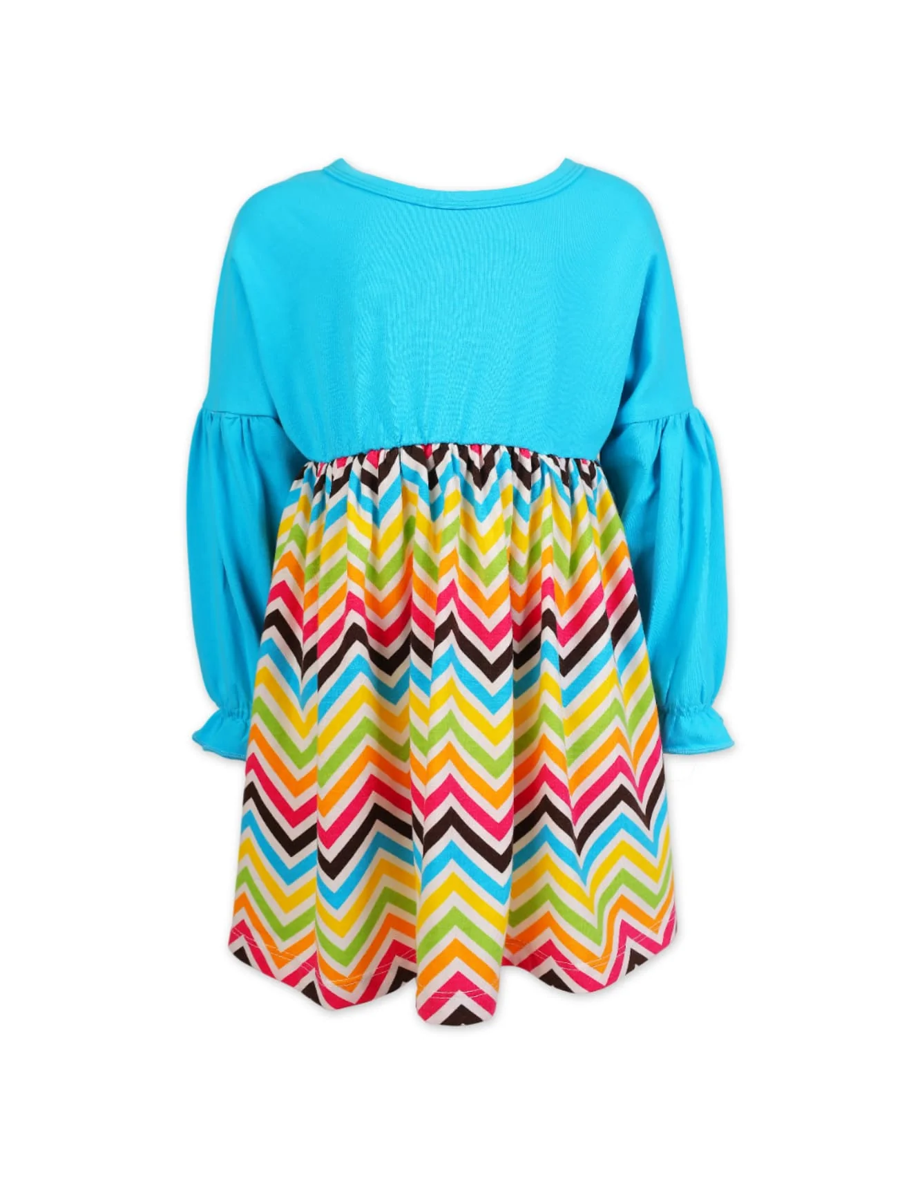 Girls Fancy Party Outfits Bambies Cyan and Multicolors at Zubaidas