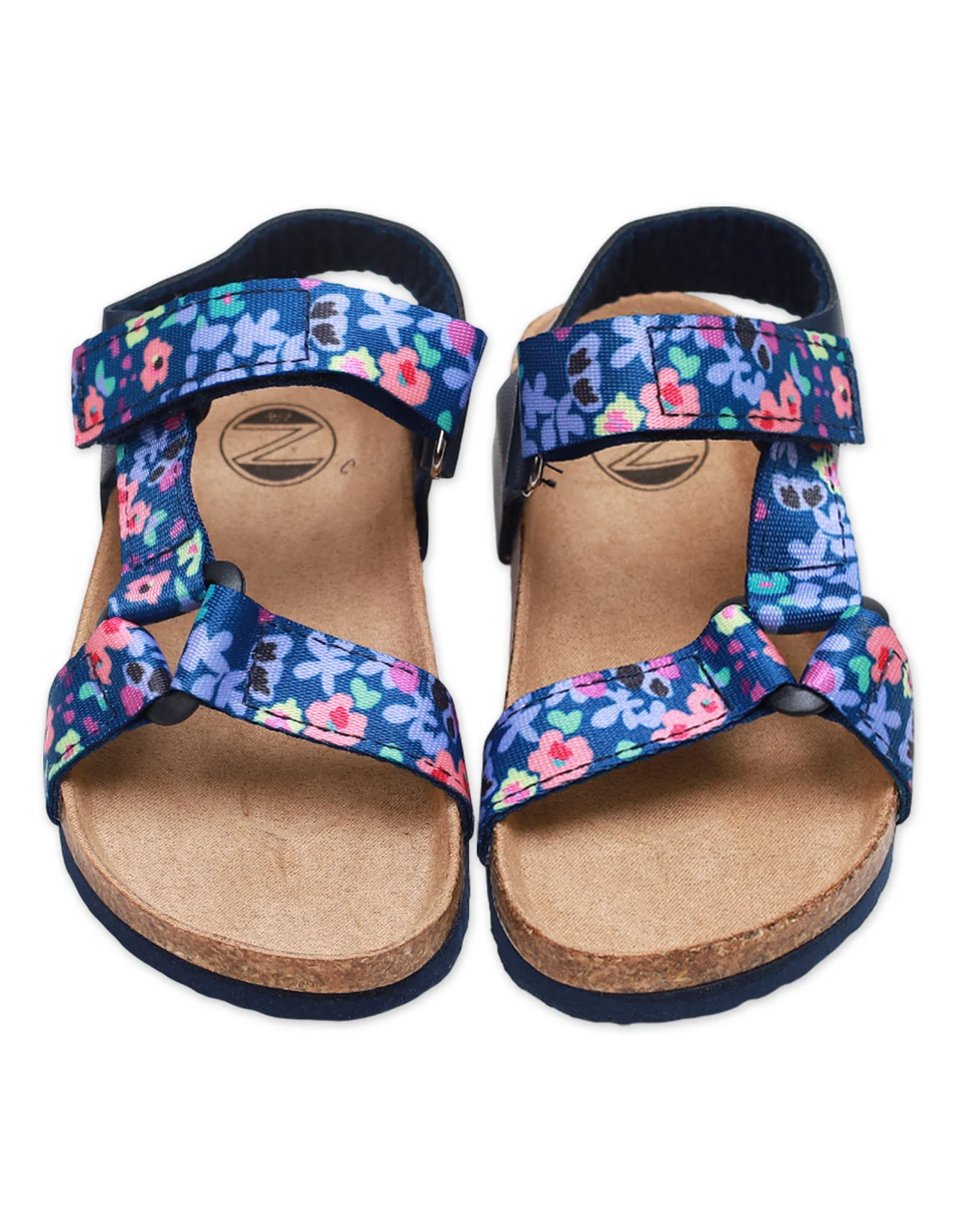Girls’ Floral Print Summer Sandals – Adjustable Straps & Cushioned Footbed