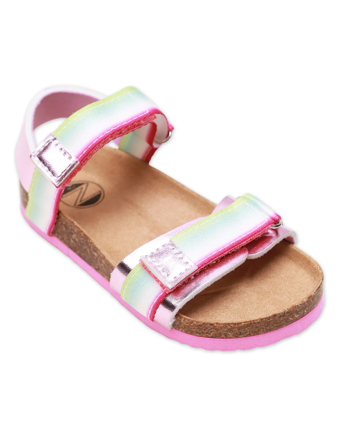 Girls' Iridescent Stripe Adjustable Strap Sandals - Image 4