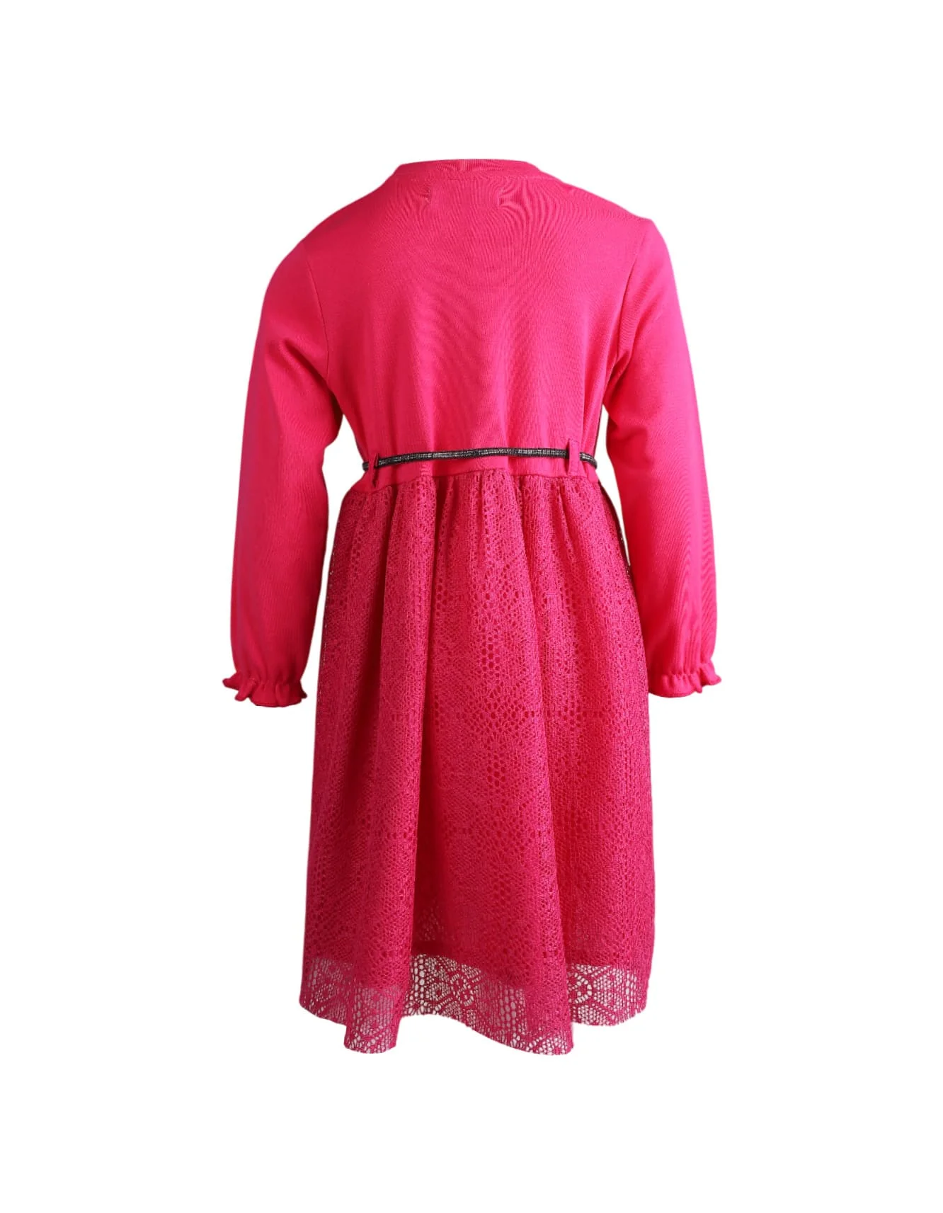 Girls Party Clothing Bambies Lace Mesh Shocking Pink at Zubaidas - Image 3