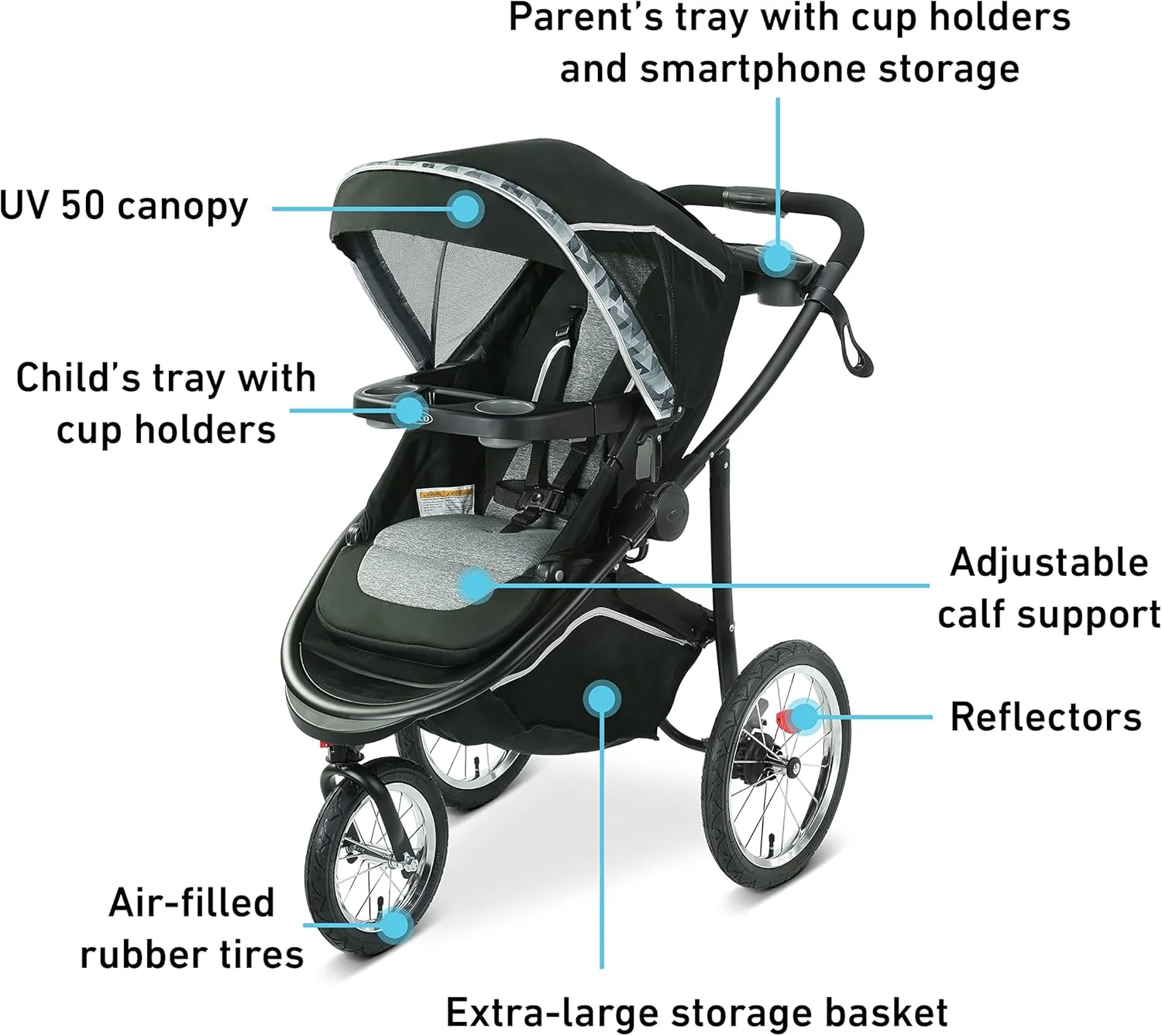 Graco® Modes™ Jogger 2.0 Travel System Zion G-7BS51ZIOCA 2168338 at Zubaidas Official™ Pakistan - Image 5