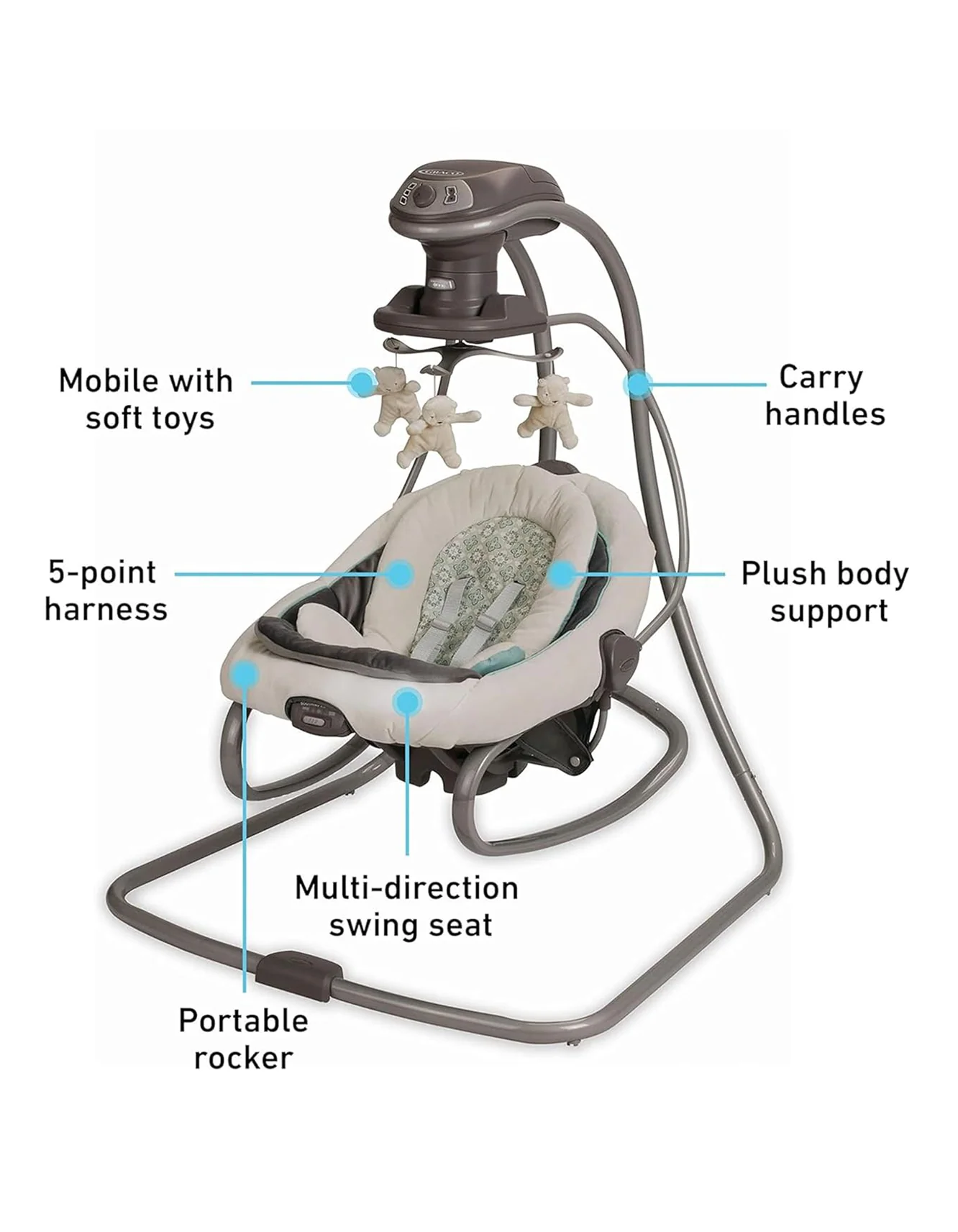 Graco® DuetSoothe® Swing and Rocker Winselt G-1X49WNS 1852655 at Zubaidas Official™ Pakistan - Image 3