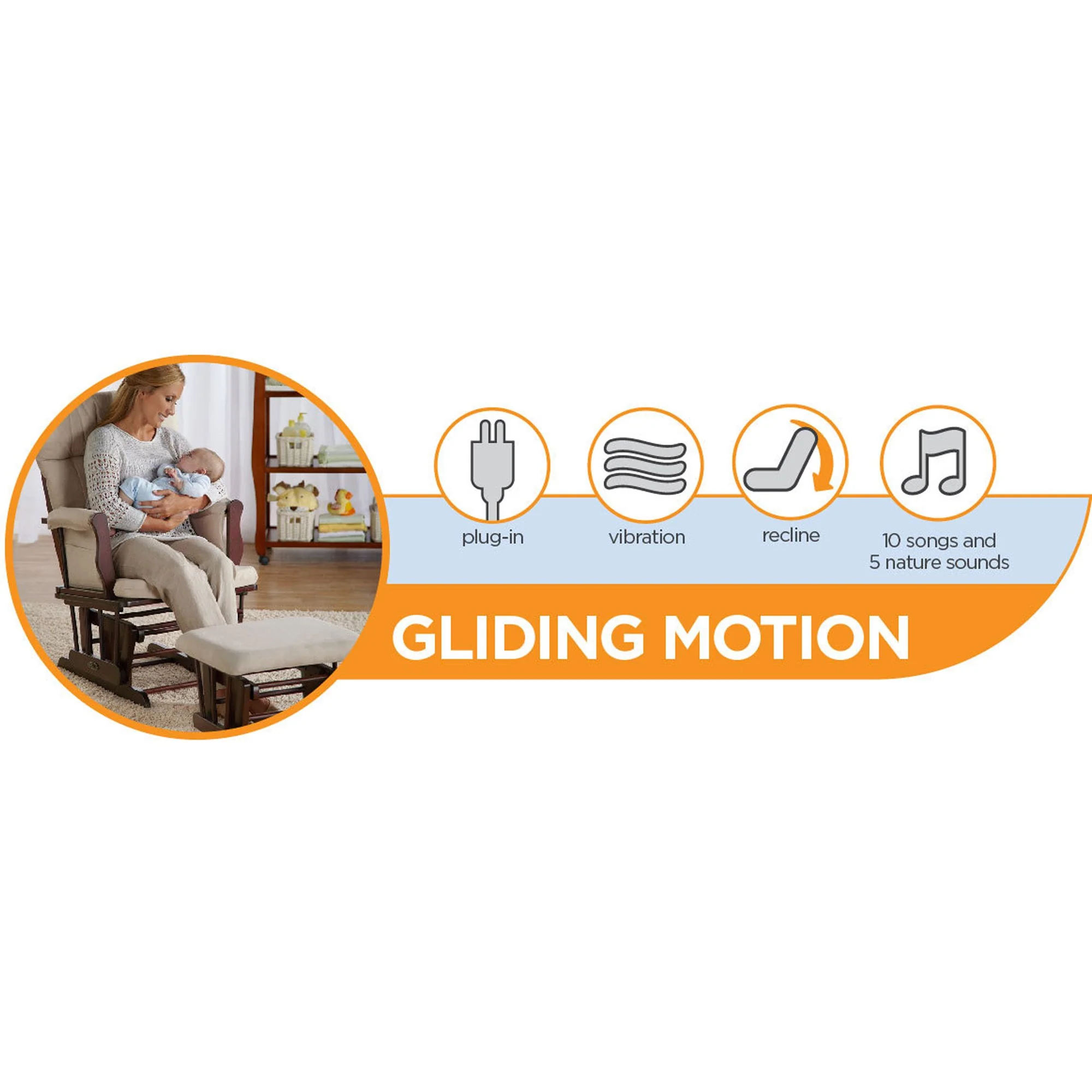 Graco® Glider™ LX Gliding Baby Swing Affinia G-1Y47AFN 1925885 at Zubaidas Official™ Pakistan - Image 3