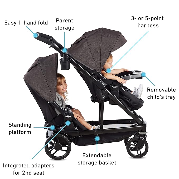 Graco® UNO2DUO™ Double Stroller Oakley 6CW100OKL 2065601 at Zubaidas Official™ Pakistan - Image 6
