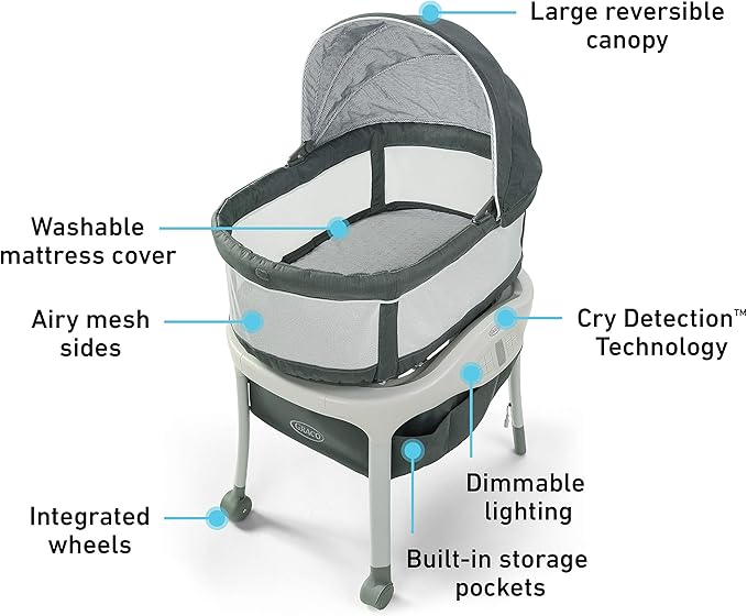 Graco® Sense2Snooze™ Bassinet with Cry Detection Technology Ellison G-9AU10ESN 2110662 at Zubaidas Official™ Pakistan - Image 3