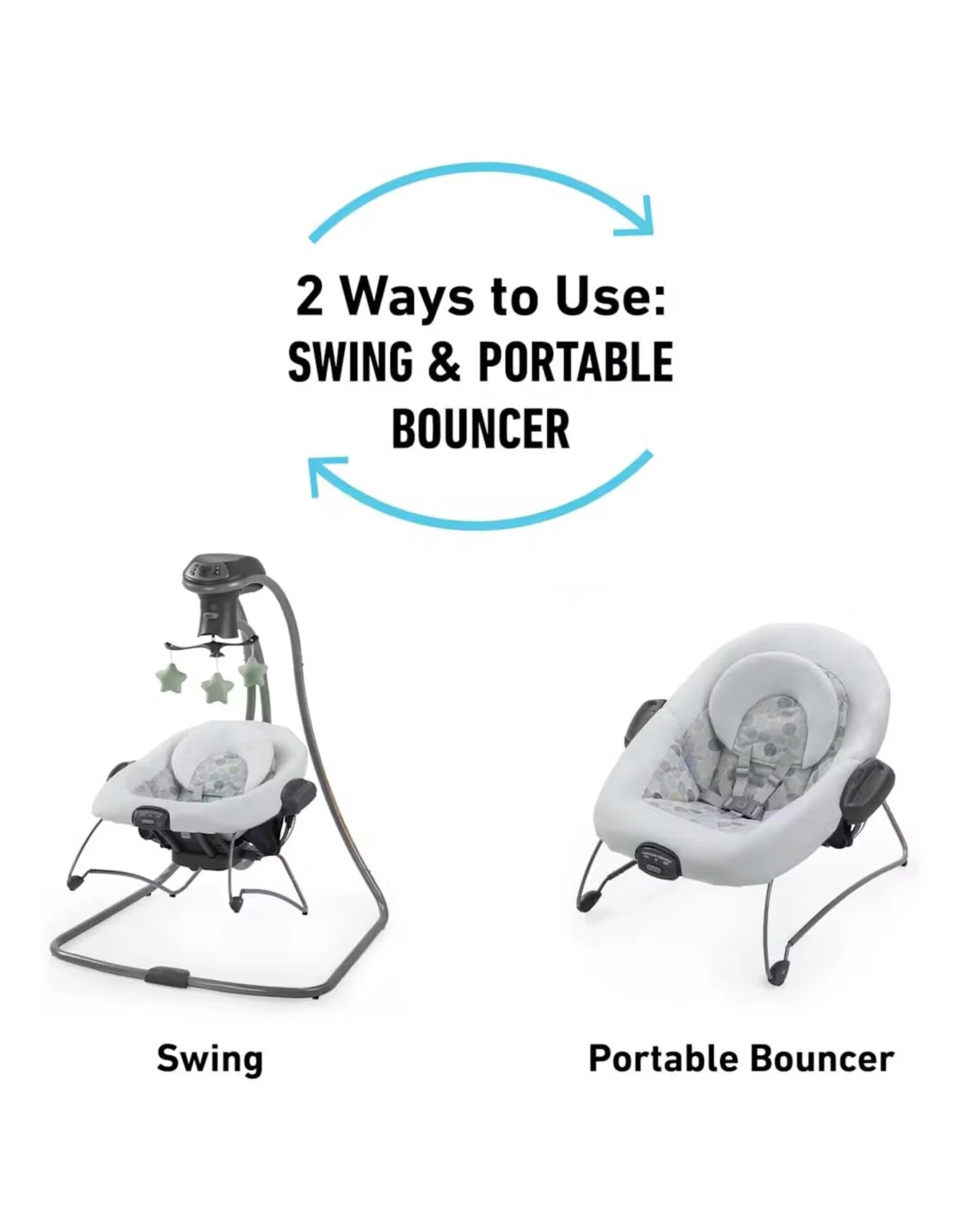 Graco® Simple Sway™ 2-in-1 Swing with Bouncer Emersyn G-1W160EYN 2139193 at Zubaidas Official™ Pakistan - Image 2