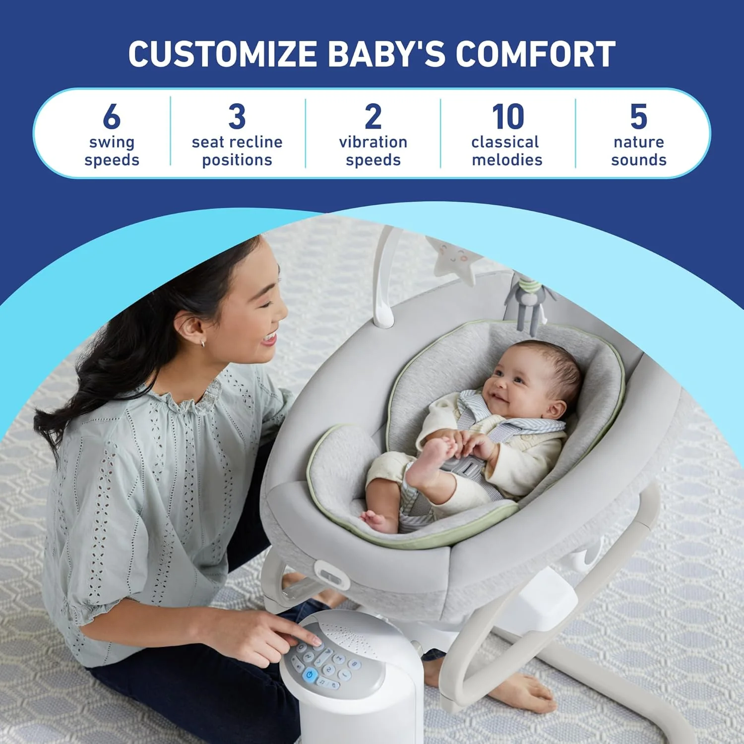 Graco® Soothe My Way™ Swing with Removable Rocker Madden G-1AP53MEN 2137842 at Zubaidas Official™ Pakistan - Image 8