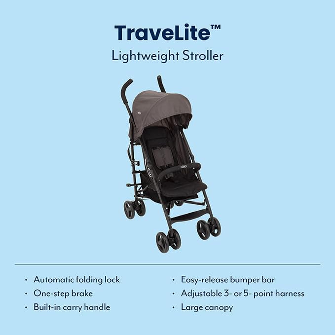 Graco® TraveLite™ Lightweight Stroller Black/Grey 6BF999BGREU at Zubaidas Official™ Pakistan - Image 2