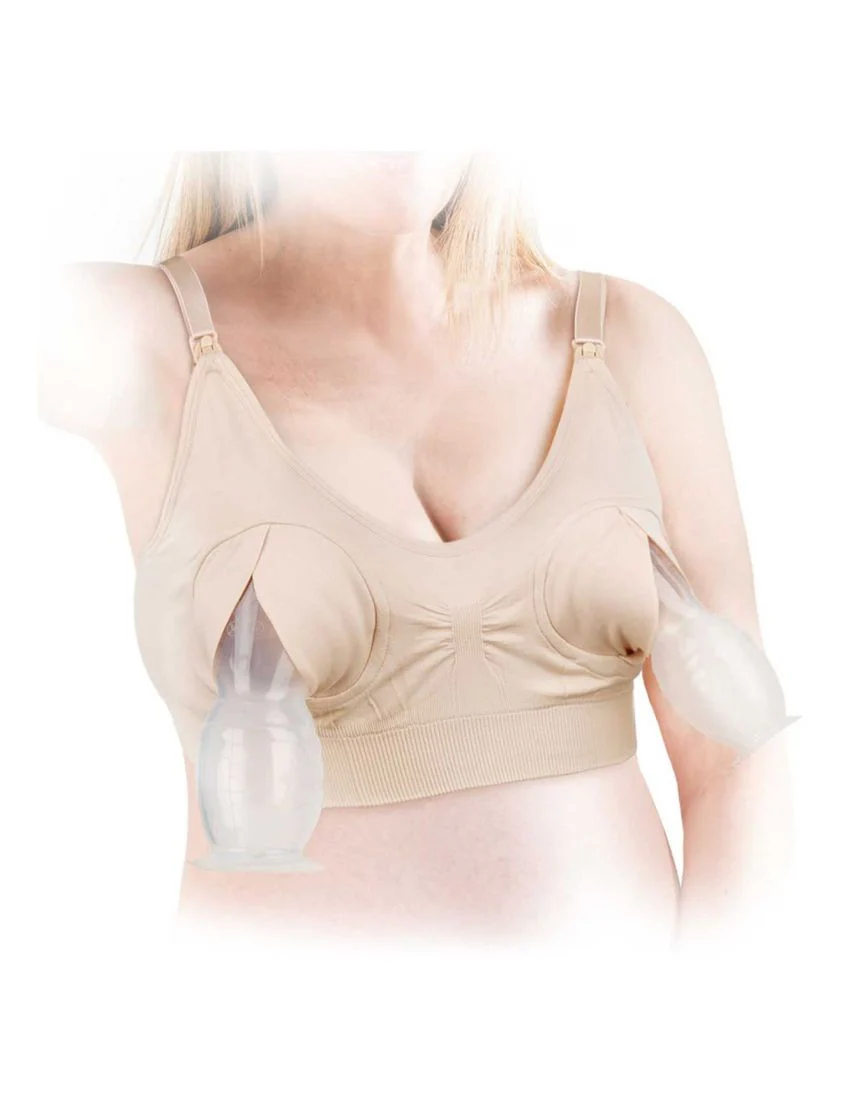 Haakaa Hands Free Pumping and Nursing Bra Beige Small MHK136-P at Zubaidas Official™ Pakistan