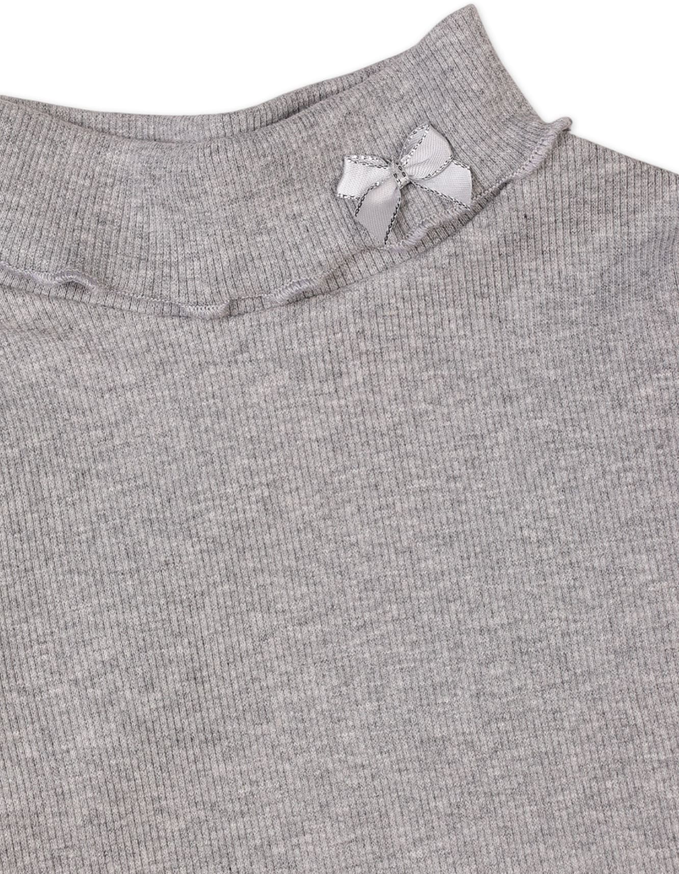 Girls High Neck Dress Bambies Bow Grey at Zubaidas - Image 2