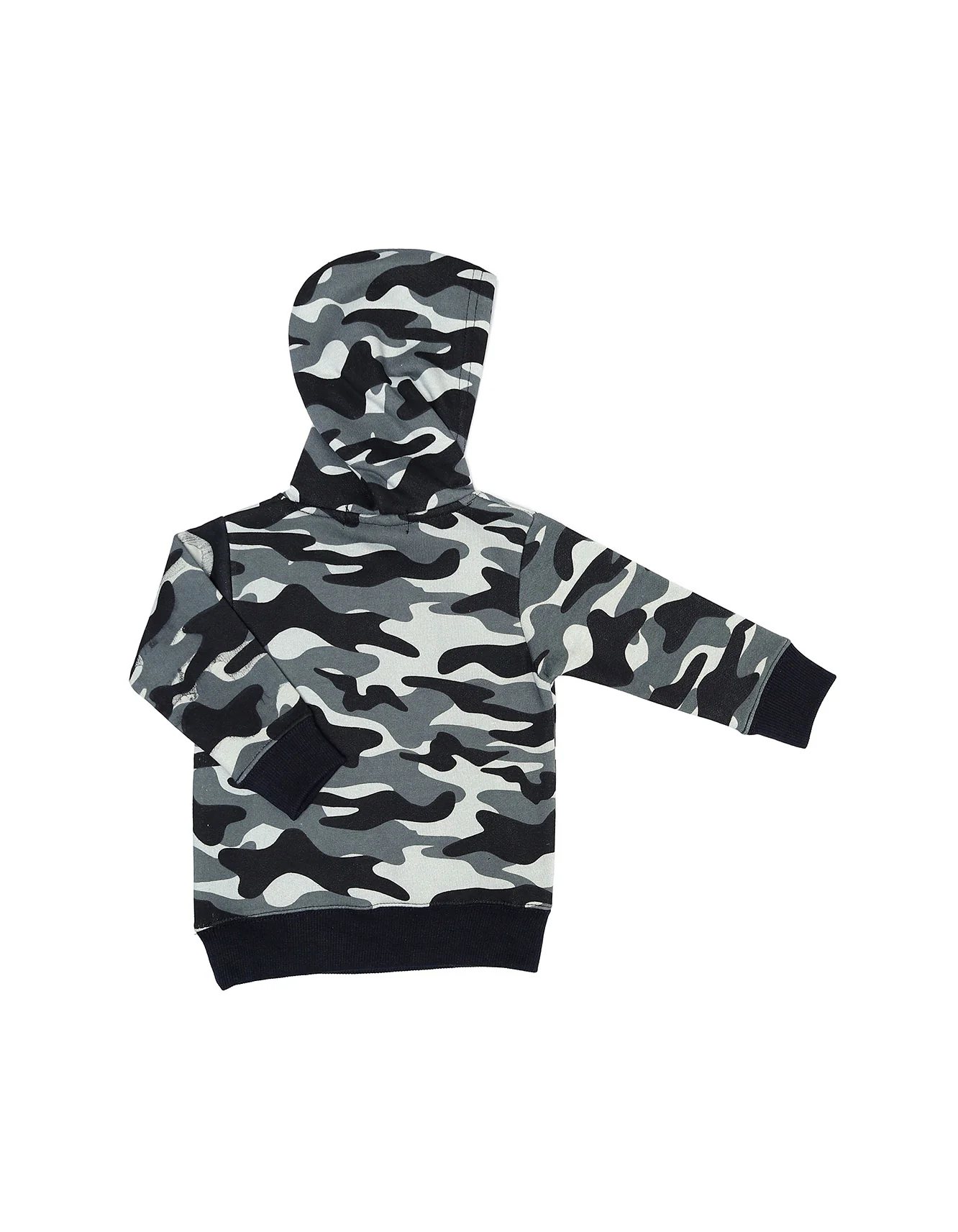 Zubaida's Hoodie Grey and Black Toddler Boys - Image 2