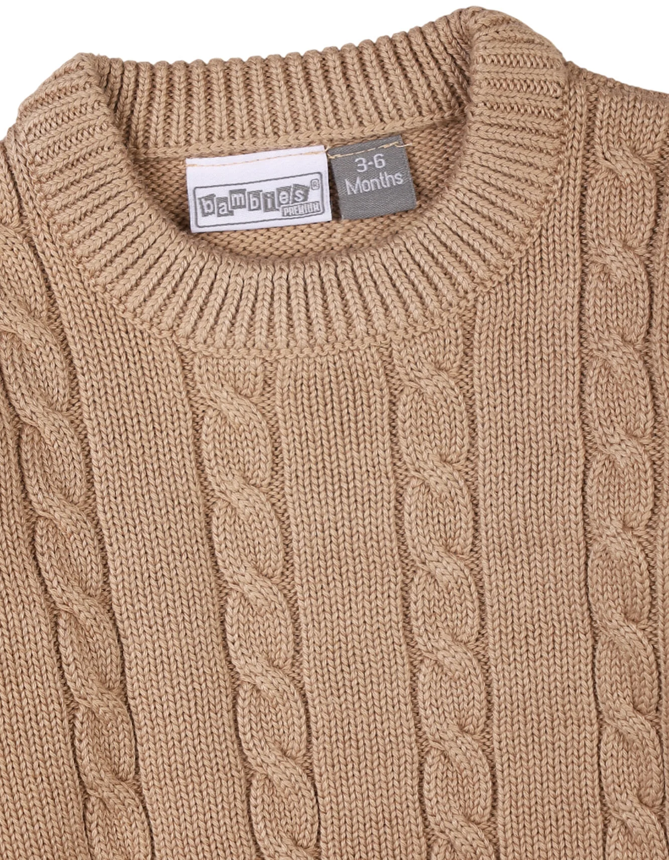Infant Baby Boys Winter Knitted Sweaters Bambies Light Brown at Zubaidas - Image 2