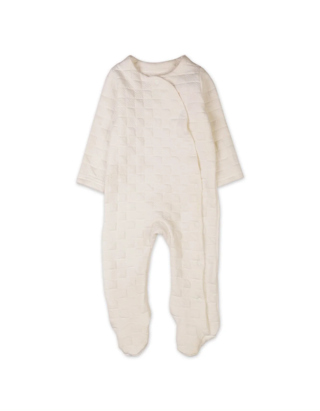 Infant Baby Footed Rompers Bambies Quilted Off White at Zubaidas