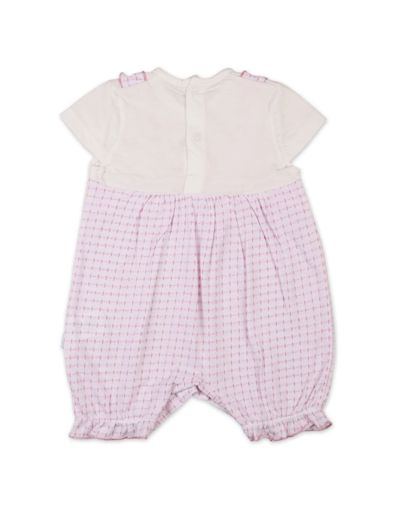 Infant Girls Summer Romper White and Pink Premium Turkish Collection at Zubaidas - Image 3
