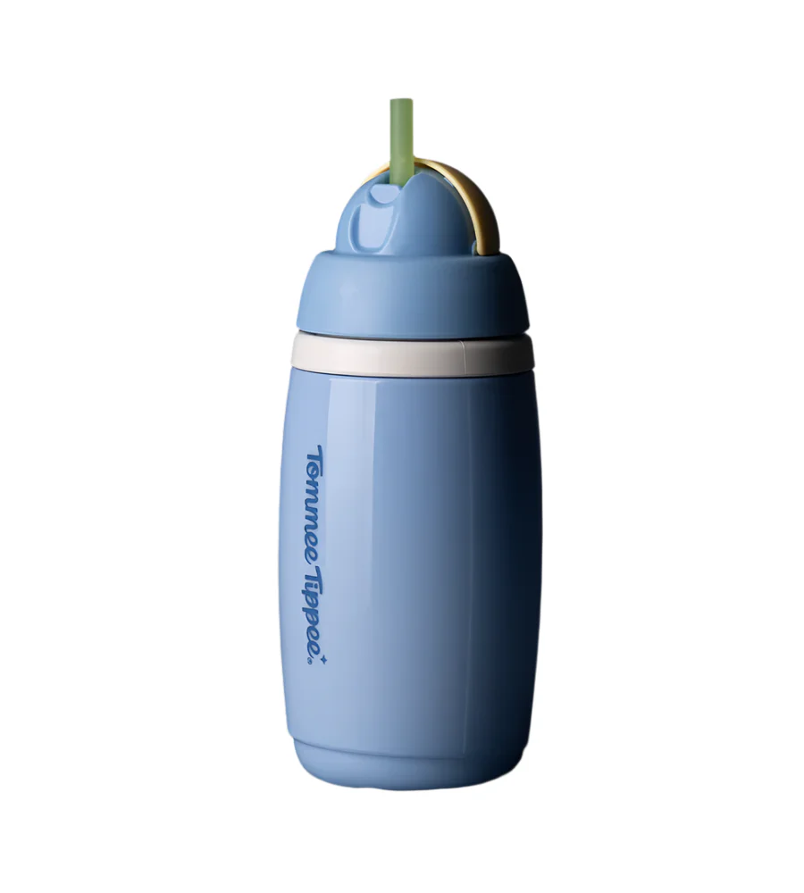Insulated Sporty Spout and Straw Cup Tommee Tippee 12M+ 266ml Blue 448013 at Zubaidas - Image 3