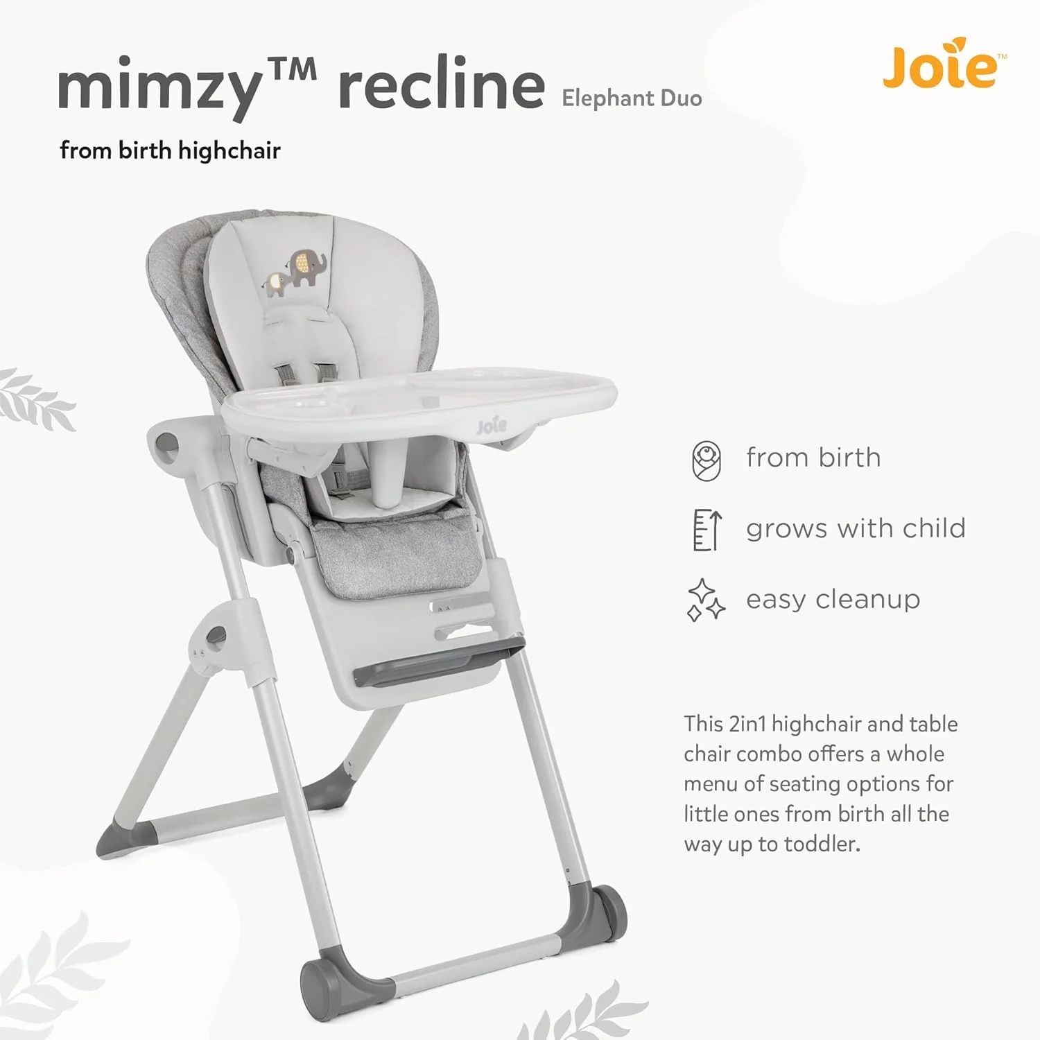 Joie™ Mimzy™ High Chair Recline Elephant Duo H1013DAELD000 at Zubaidas Official™ Pakistan - Image 6