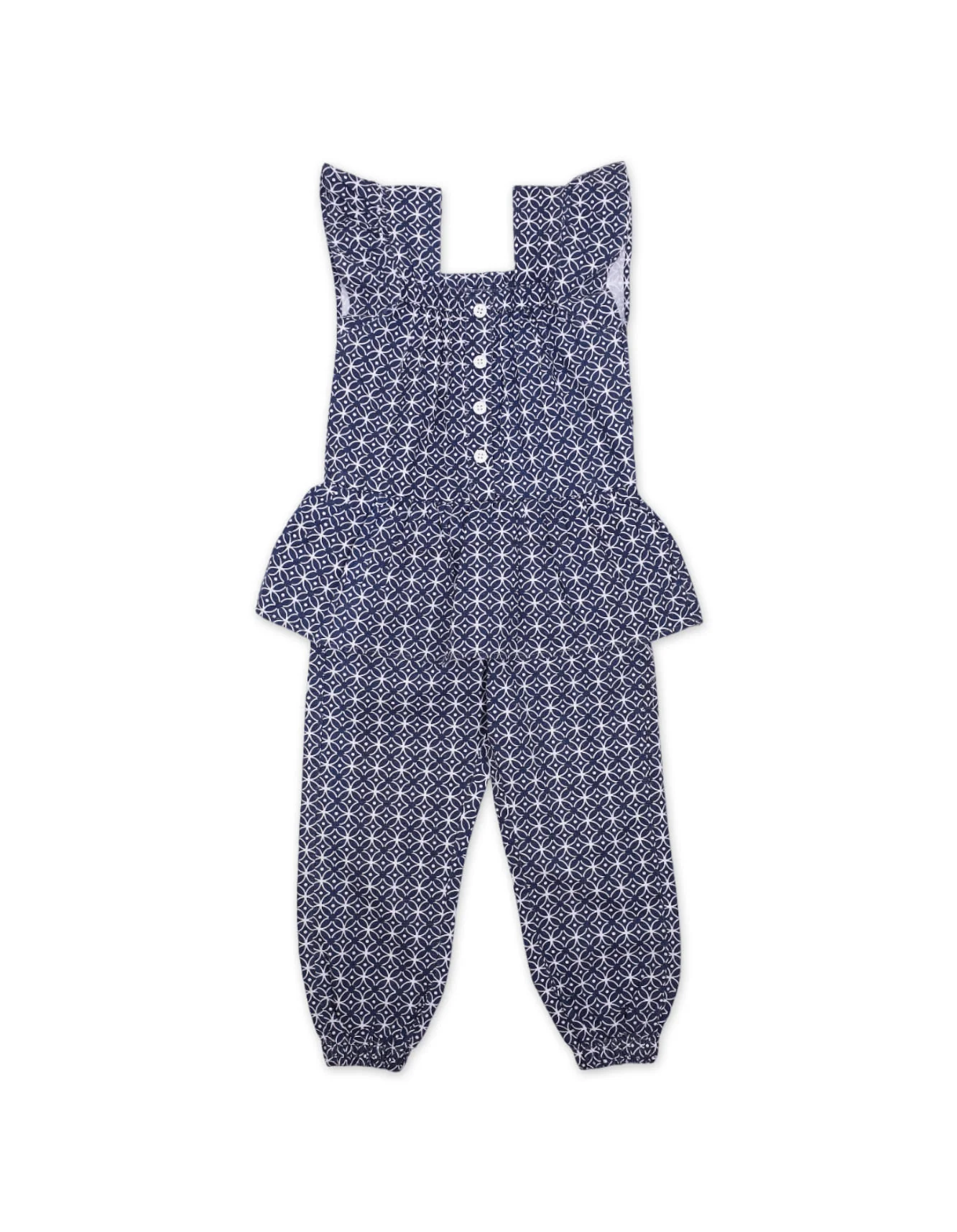 Zubaida's Jumpsuit Geometric Navy for Girls