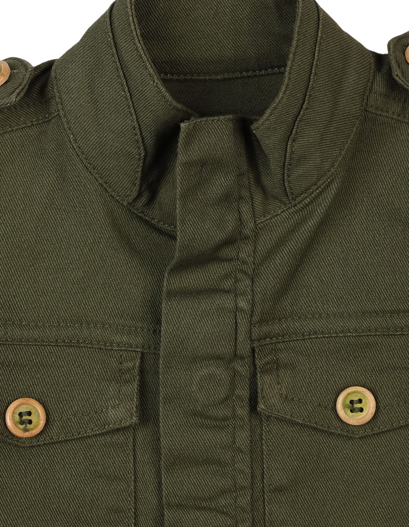Kids Winter Jackets Bambies Front Pocket Olive Green at Zubaidas - Image 3