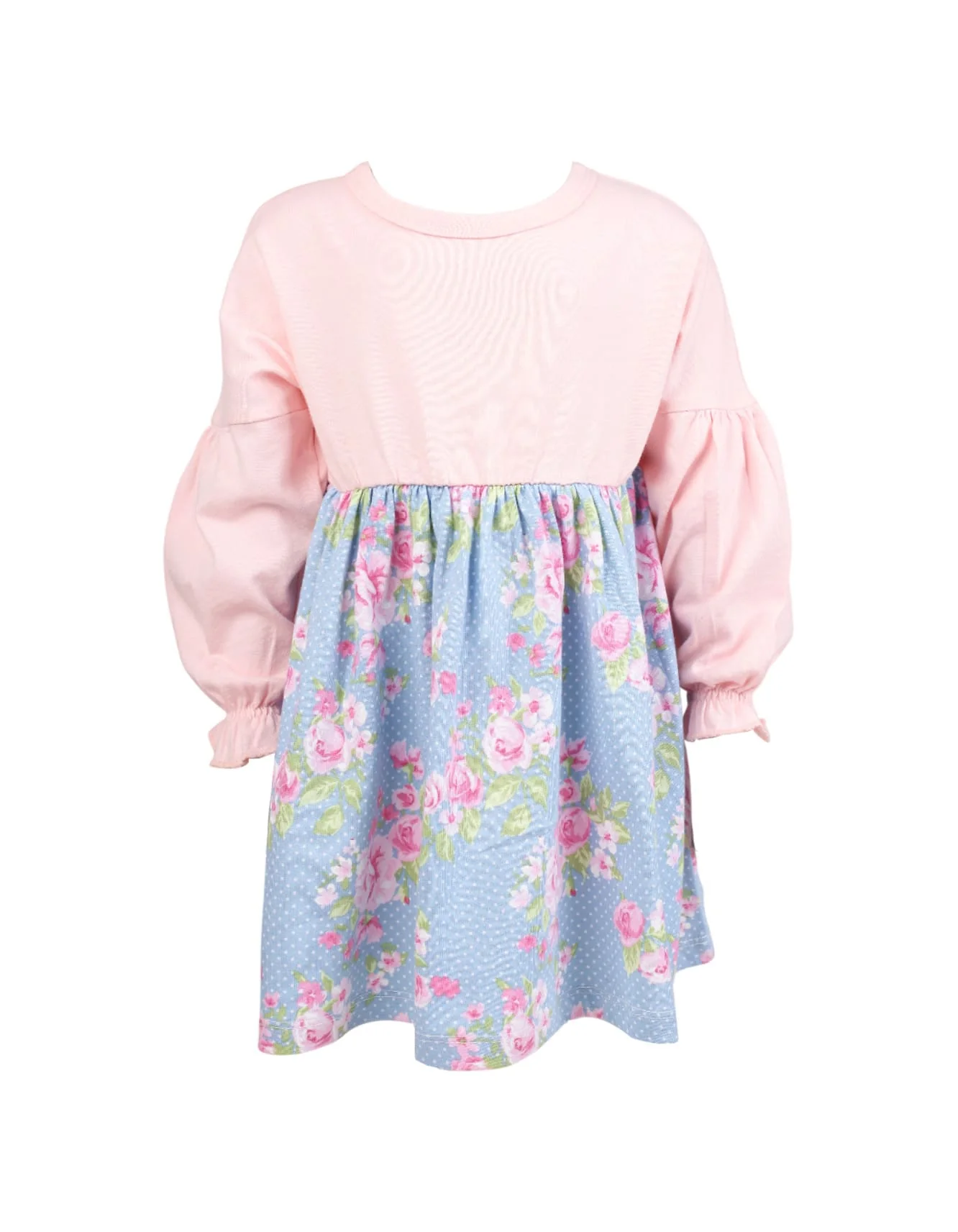 Little Girls Party Outfits Bambies Floral Blue and Pink at Zubaidas