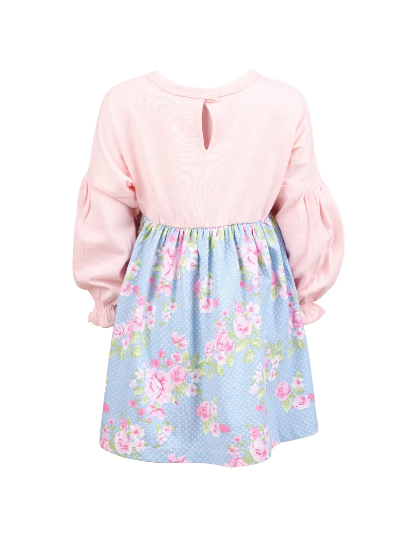 Little Girls Party Outfits Bambies Floral Blue and Pink at Zubaidas - Image 3