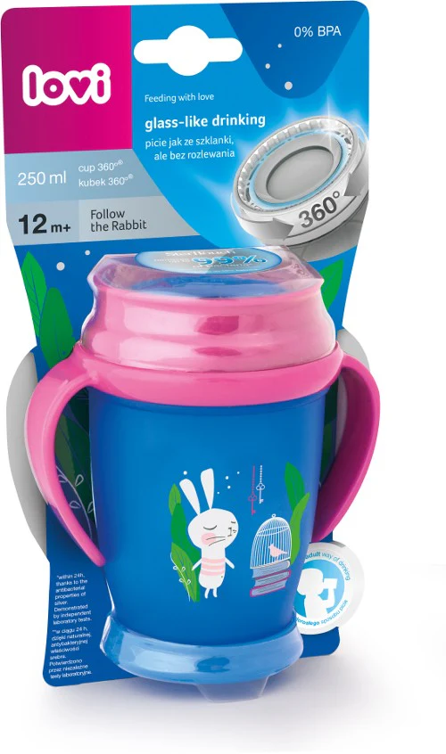 Lovi 360 Cup Junior Follow The Rabbit Girl 250 ML 1/544 at Zubaidas Official™ - Image 2