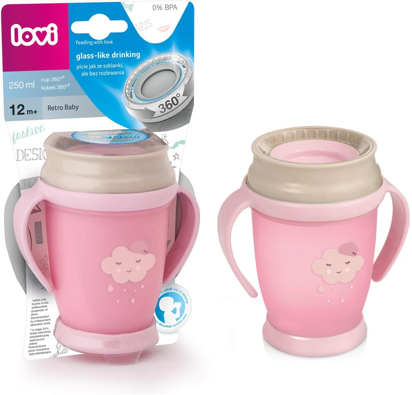 Lovi 360 Cup Mini 210 ML Retro Baby Girl 1/583 at Zubaidas Official™ - Image 4