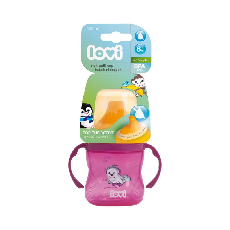Lovi Non Spill Cup Hot & Cold Magenta 150 ML 35/320 at Zubaidas Official™ - Image 2