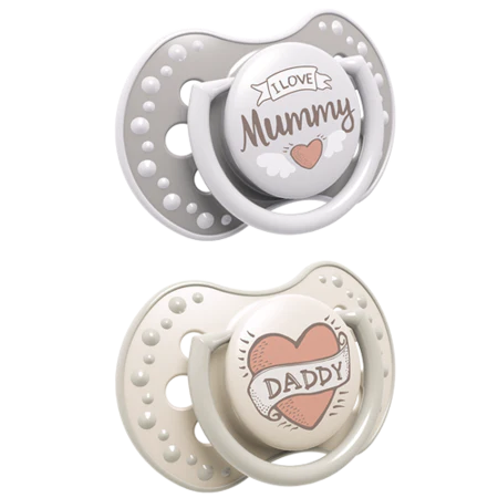 Lovi Silicone Dynamic Soother 6-18 M 2 pieces I Love 22/868 at Zubaidas Official™