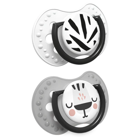 Lovi Silicone Dynamic Soother 3-6 M 2 pieces Salt & Pepper 22/878 at Zubaidas Official™