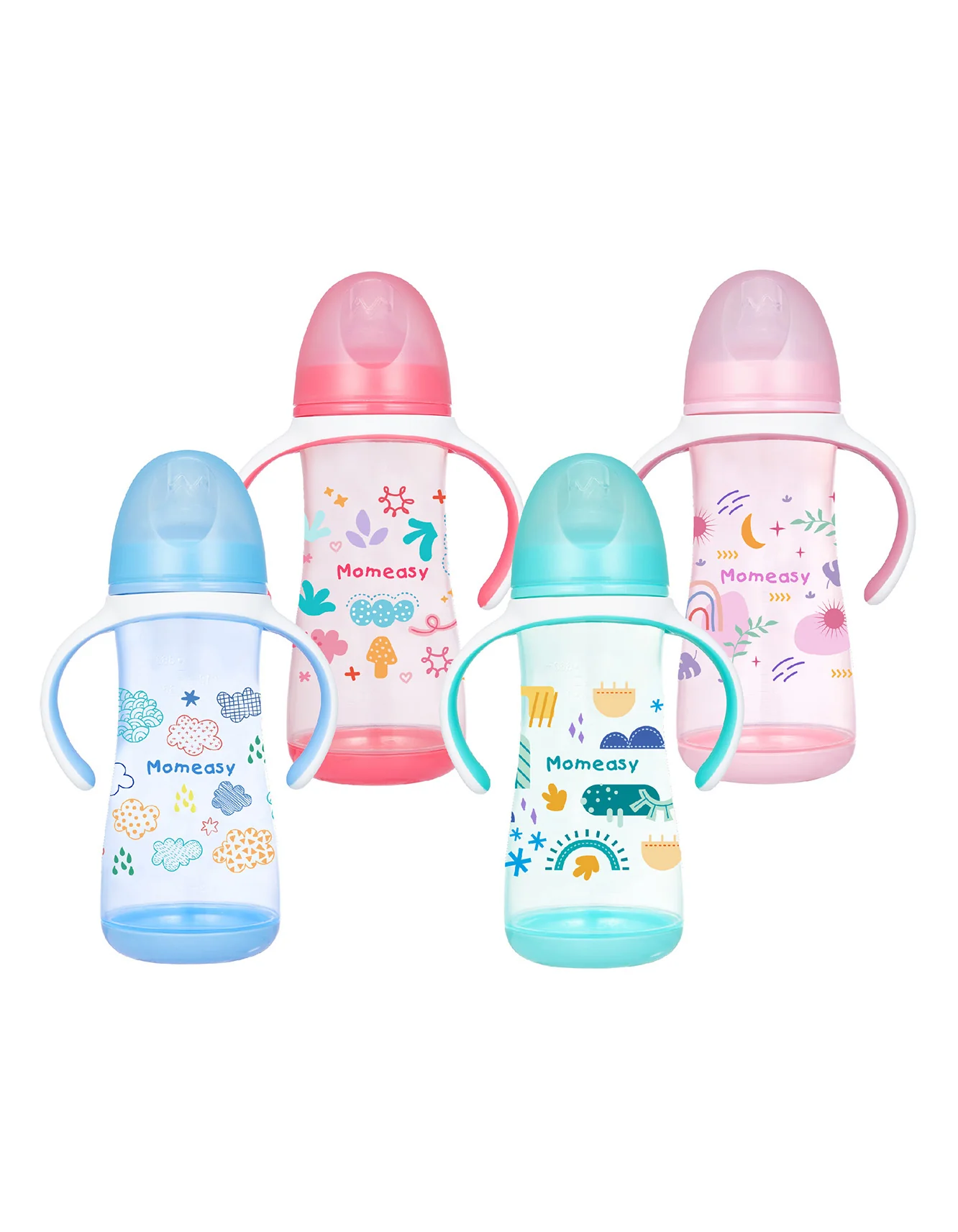 Momeasy 12 OZ 360 ML Wide Neck Feeding Bottle With Anti-Colic Valve Pack of 1 at Zubaidas Official™