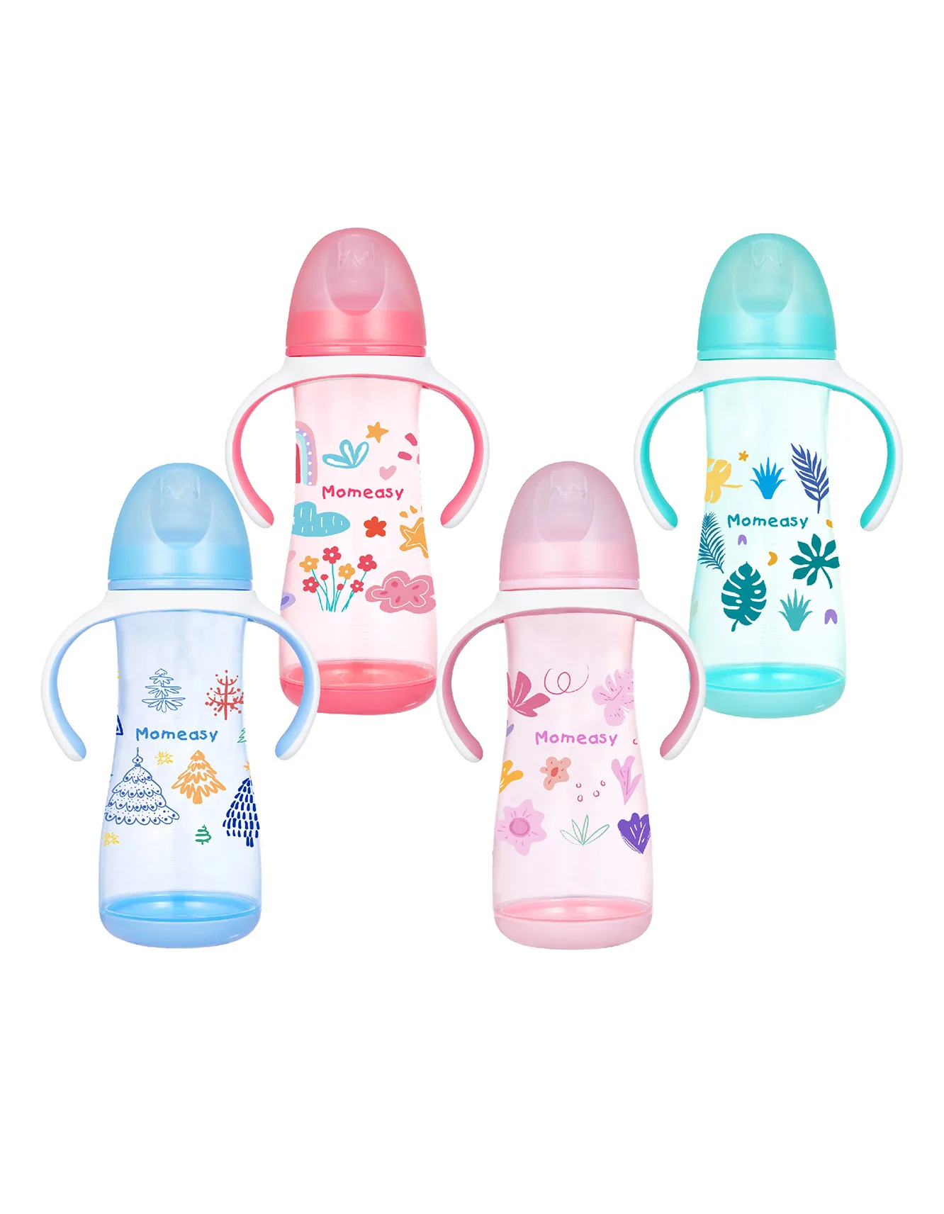 Momeasy 14 OZ 420 ML Wide Neck PP feeding bottle with Anti-Colic Nipple Pack of 1 at Zubaidas Official™