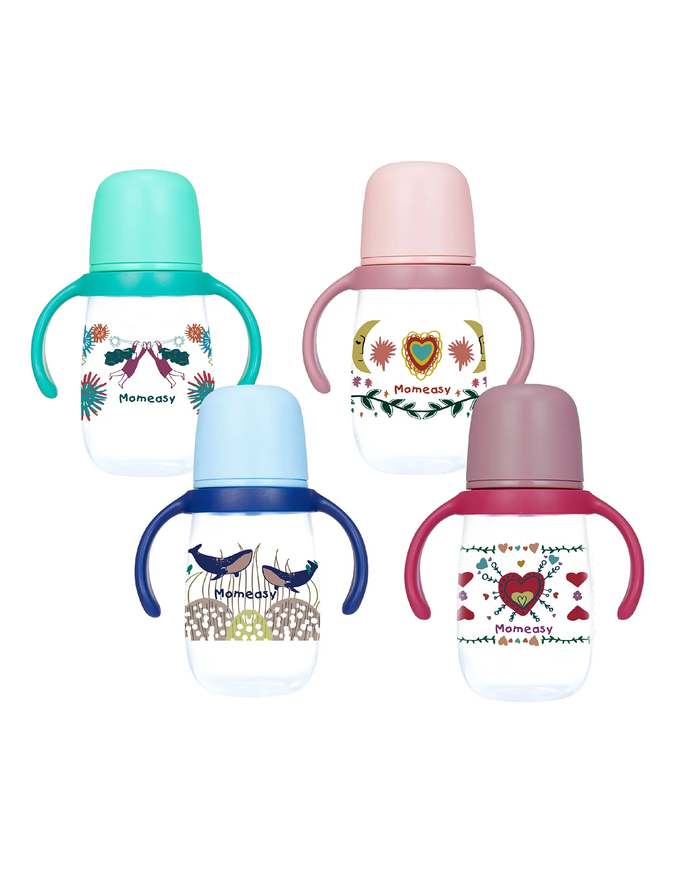 Momeasy 15OZ/450 ML PP Wide Neck Feeding Bottle with Natural Response Nipple Pack of 1 at Zubaidas Official™