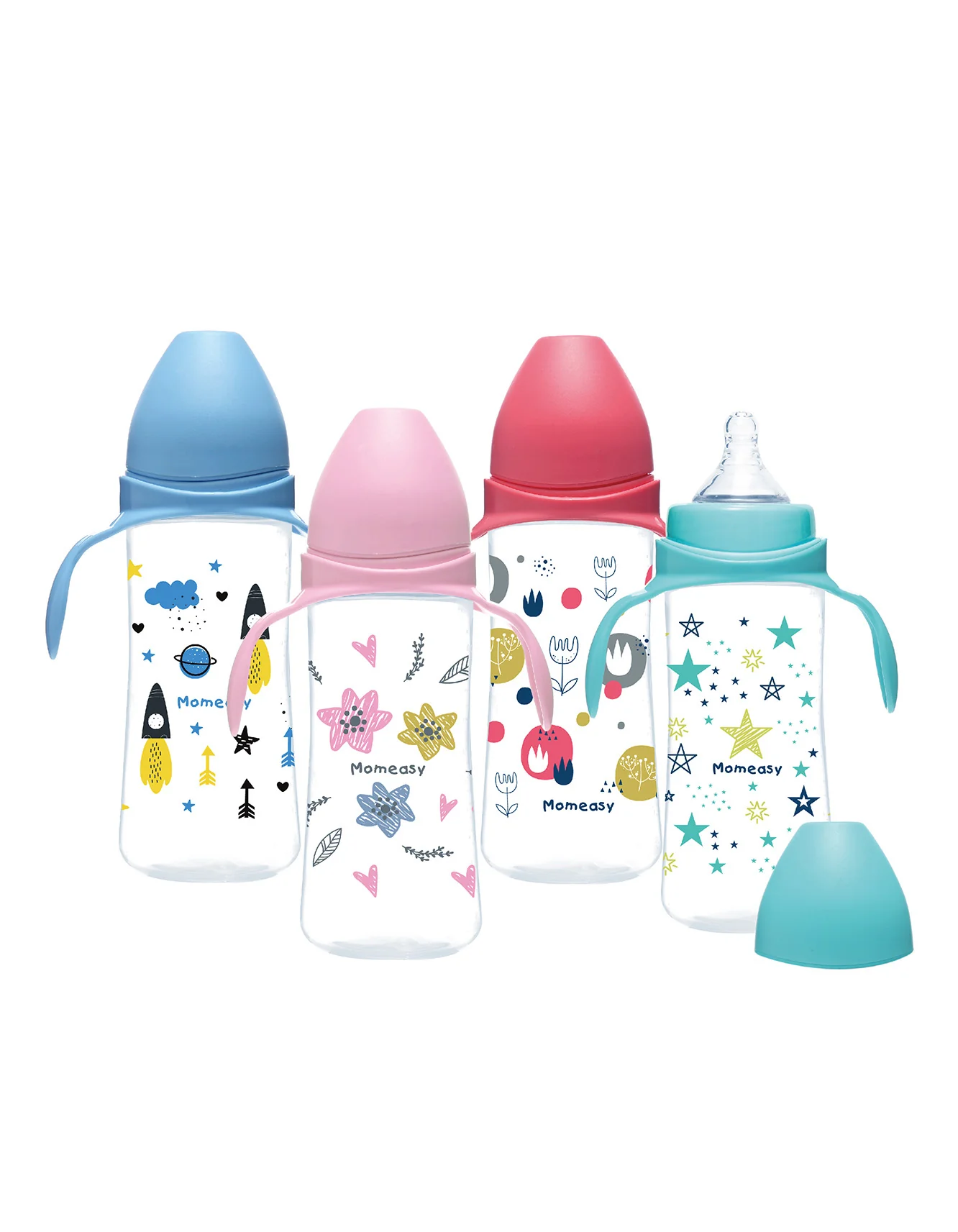 Momeasy 11 OZ 330 ML Wide Neck Feeding Bottle With Handle Pack of 1 at Zubaidas Official™